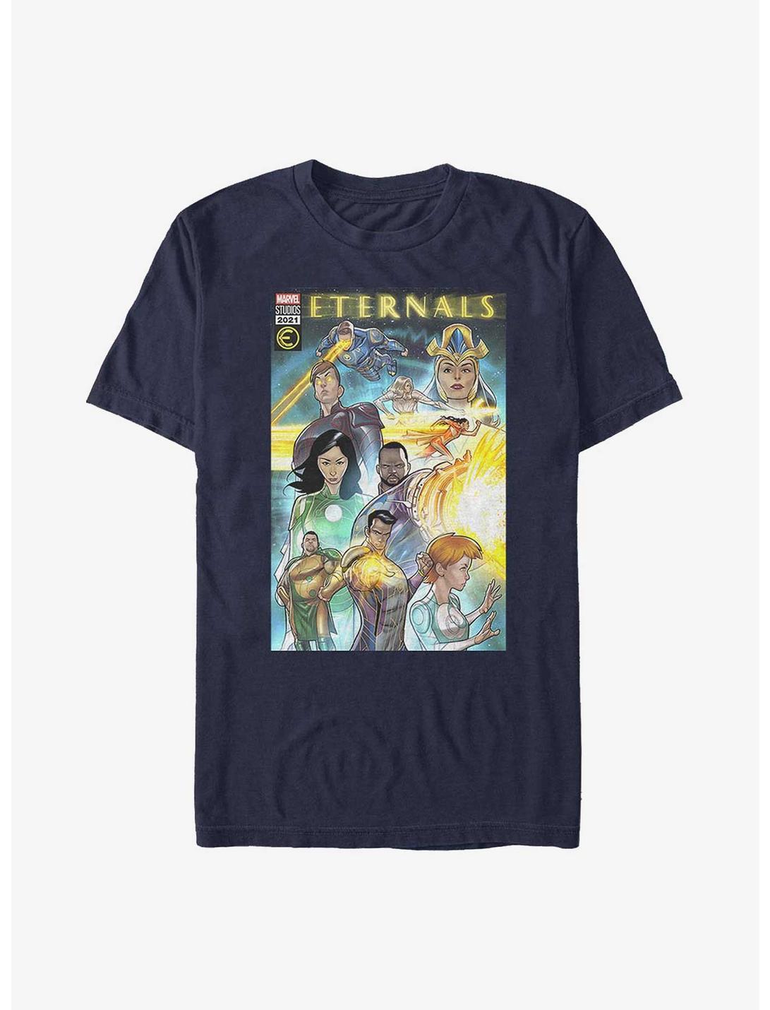 Marvel Eternals Comic Book Cover T-Shirt, NAVY, hi-res