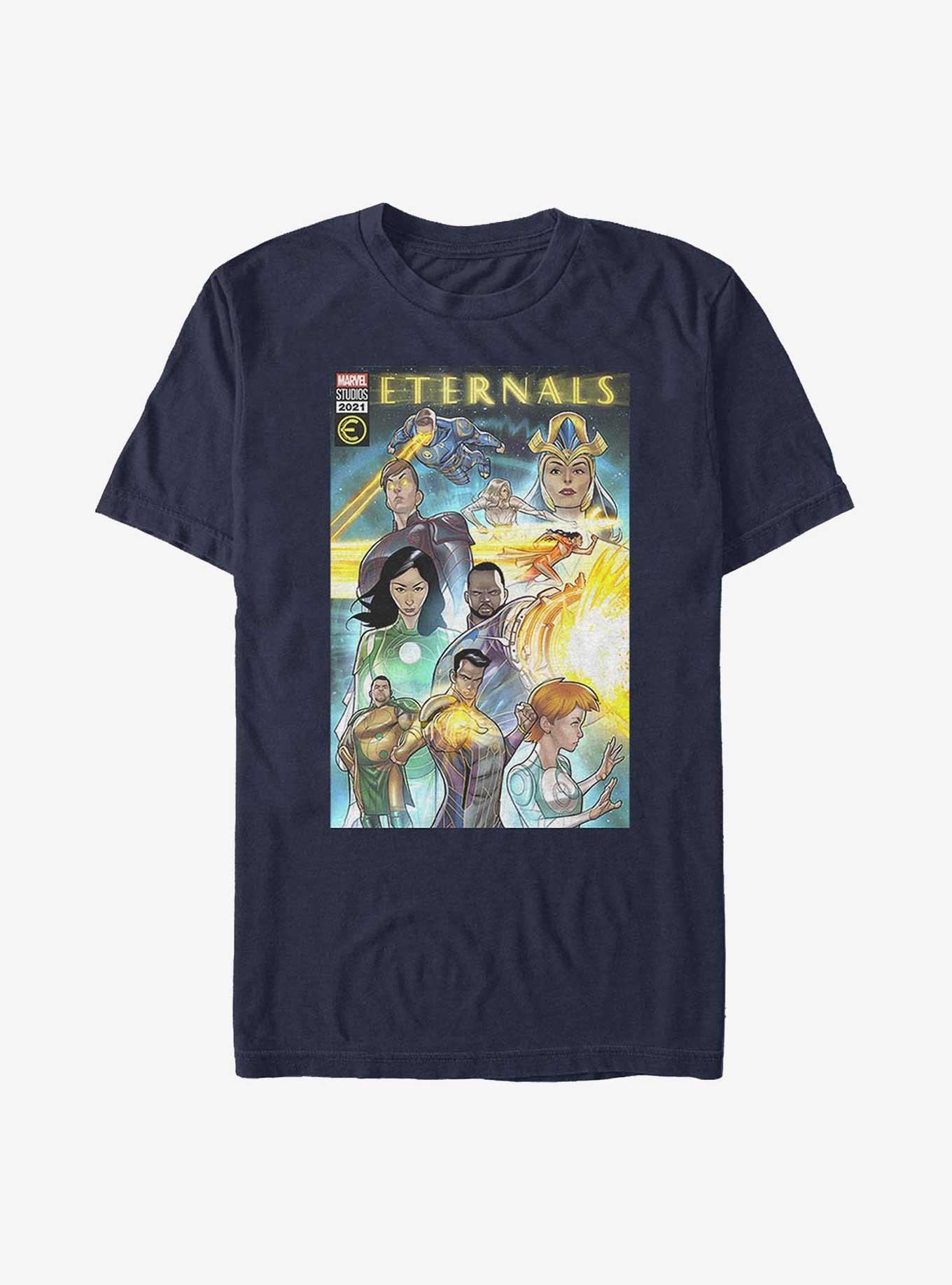 Marvel Eternals Comic Book Cover T-Shirt, NAVY, hi-res