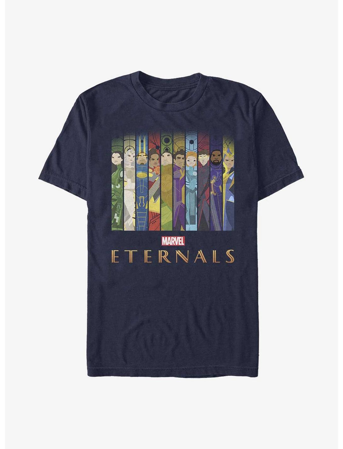 Marvel Eternals Vertical Panels T-Shirt, NAVY, hi-res