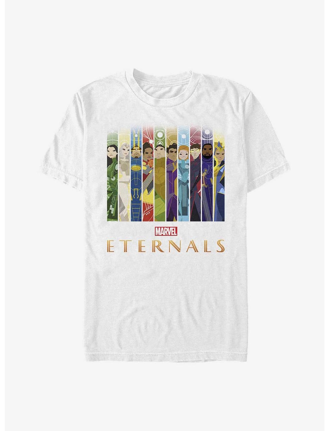 Marvel Eternals Vertical Panels T-Shirt, WHITE, hi-res