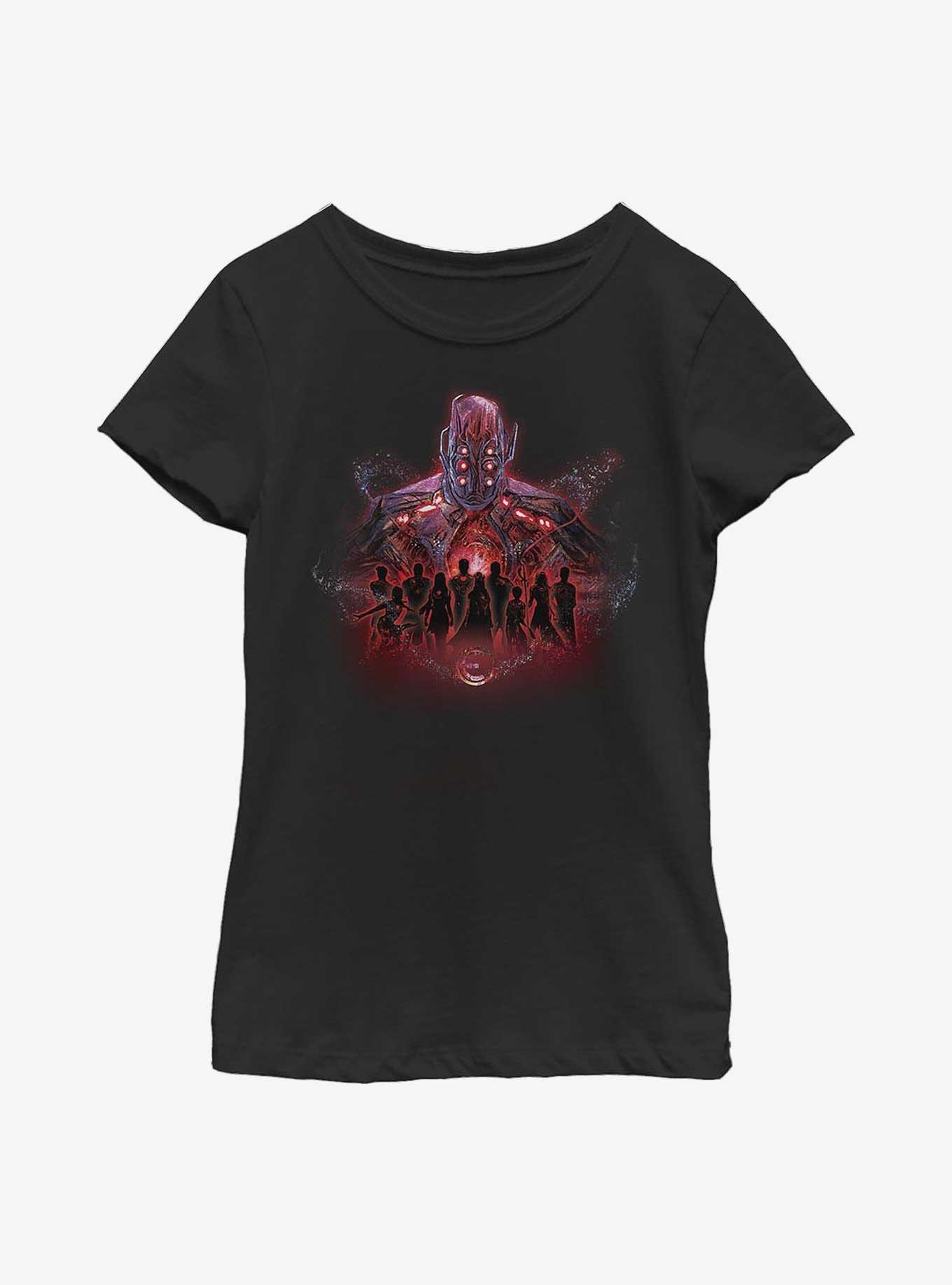 Marvel Eternals Celestial Looking Over Group Youth Girls T-Shirt, BLACK, hi-res