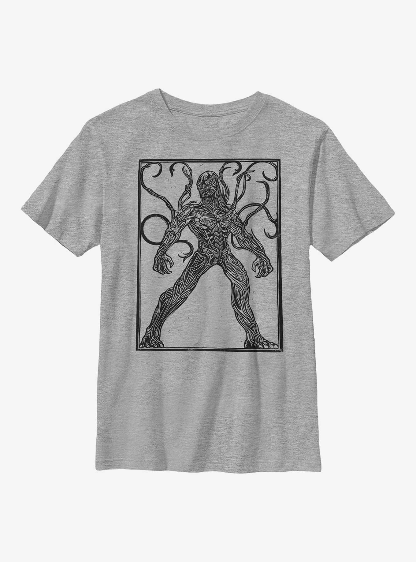 Marvel Eternals Kro Woodcut Youth T-Shirt, ATH HTR, hi-res
