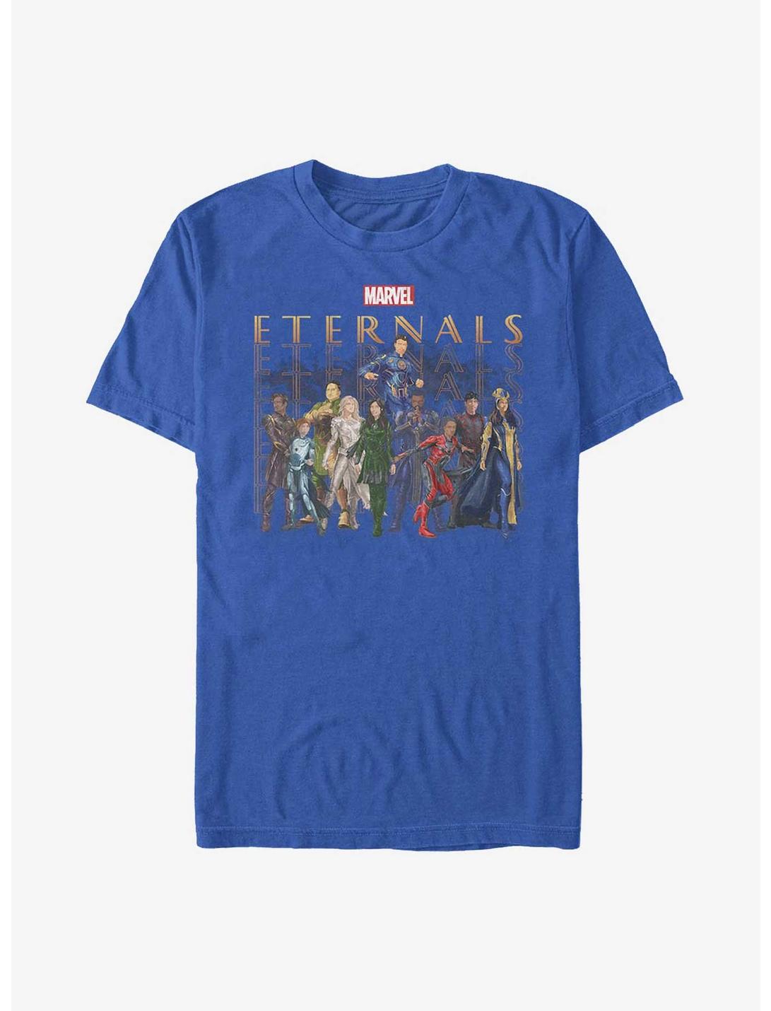 Marvel Eternals Eternals Group Repeating T-Shirt, ROYAL, hi-res