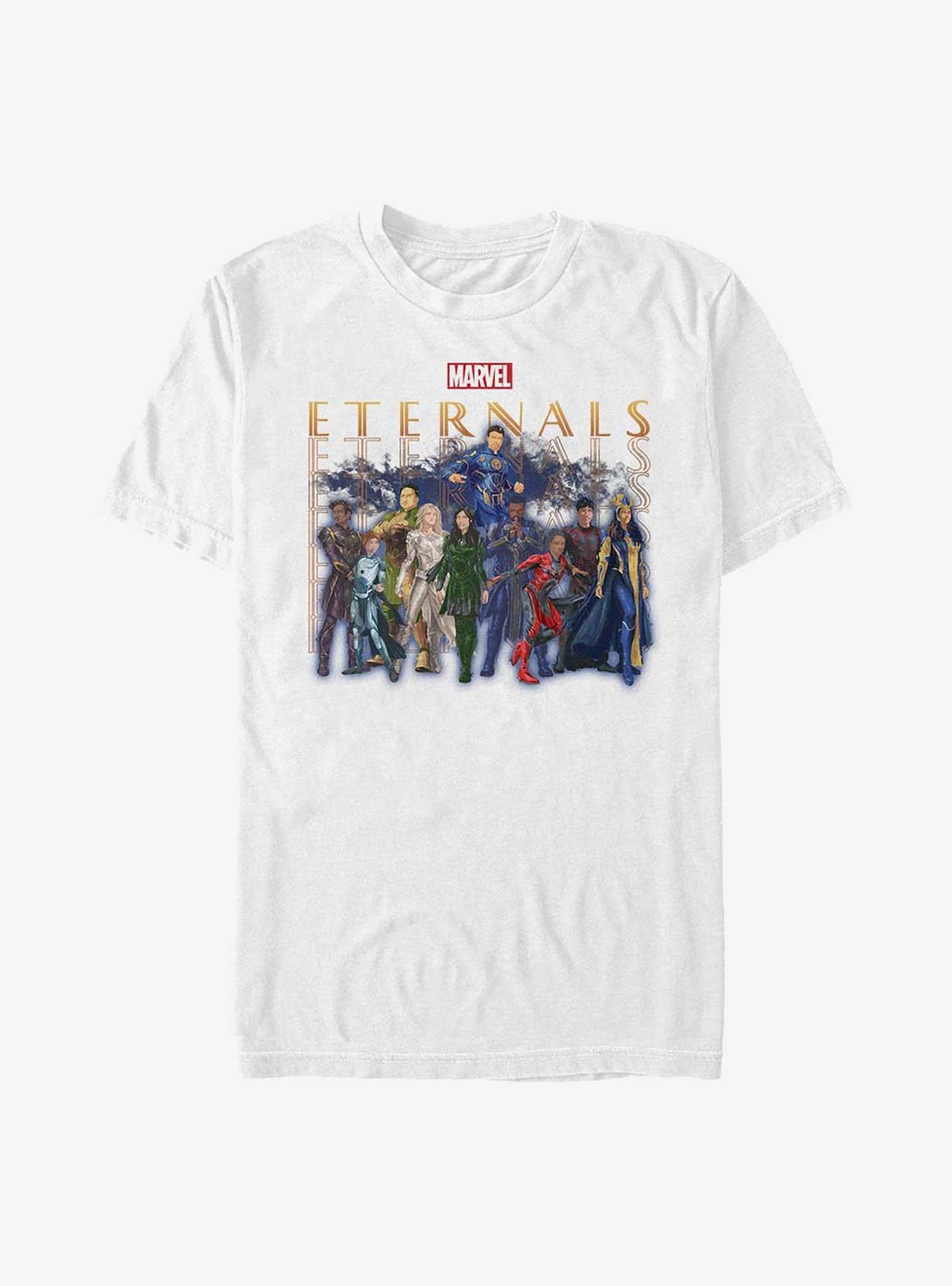 Marvel Eternals Eternals Group Repeating T-Shirt - WHITE | BoxLunch