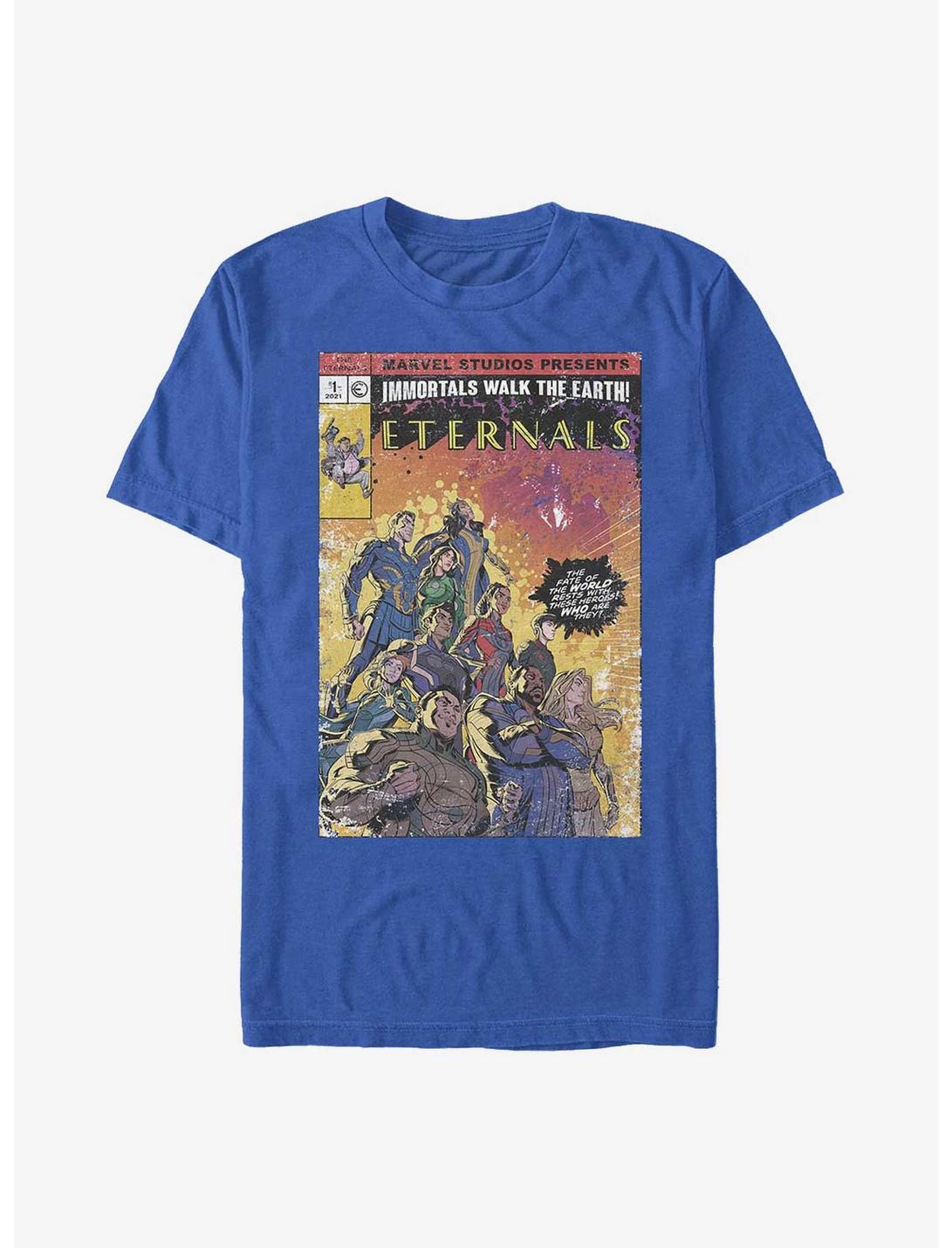 Marvel Eternals Vintage Style Comic Book Cover T-Shirt, ROYAL, hi-res
