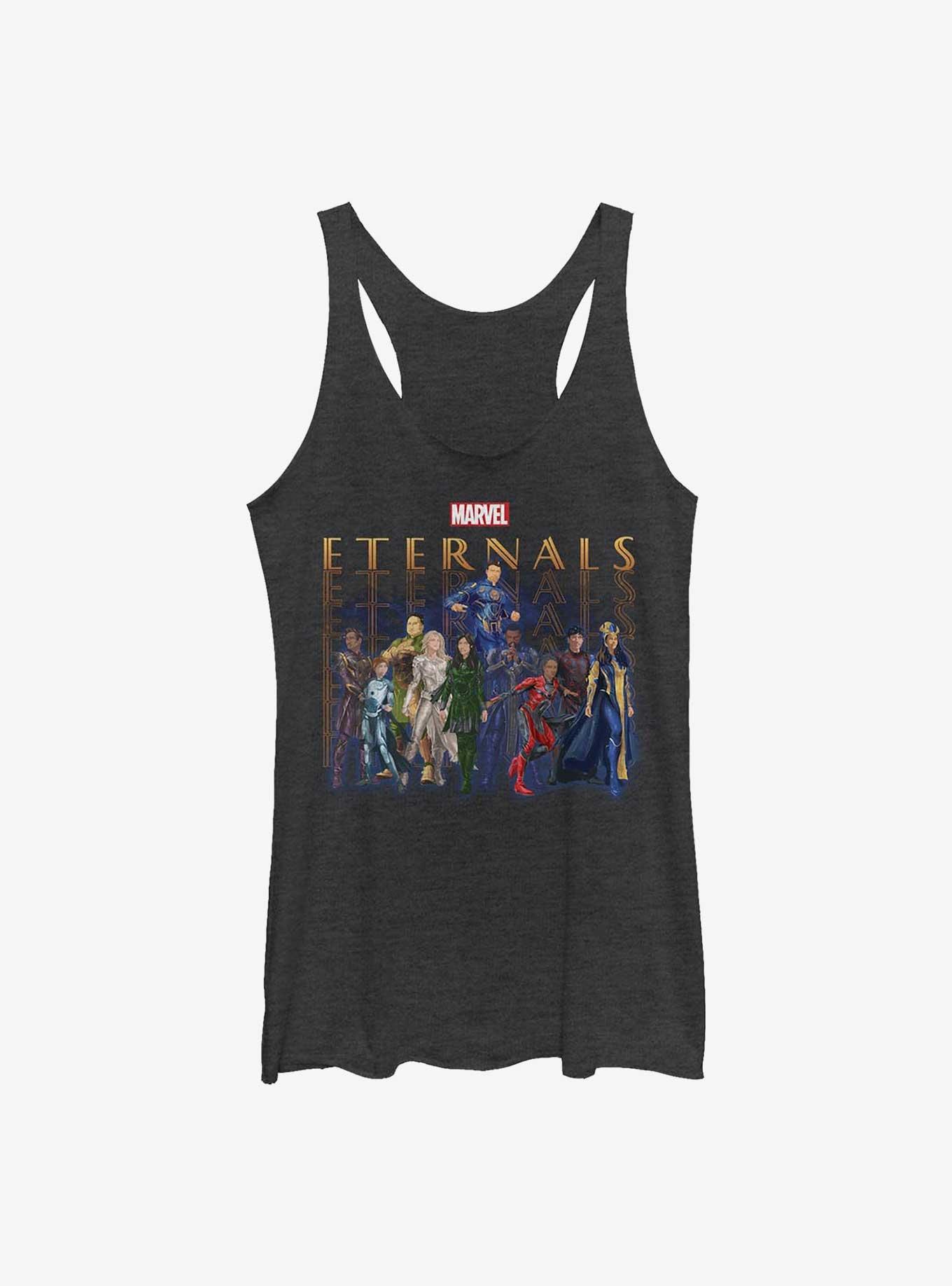 Marvel Eternals Eternals Group Repeating Womens Tank Top, BLK HTR, hi-res