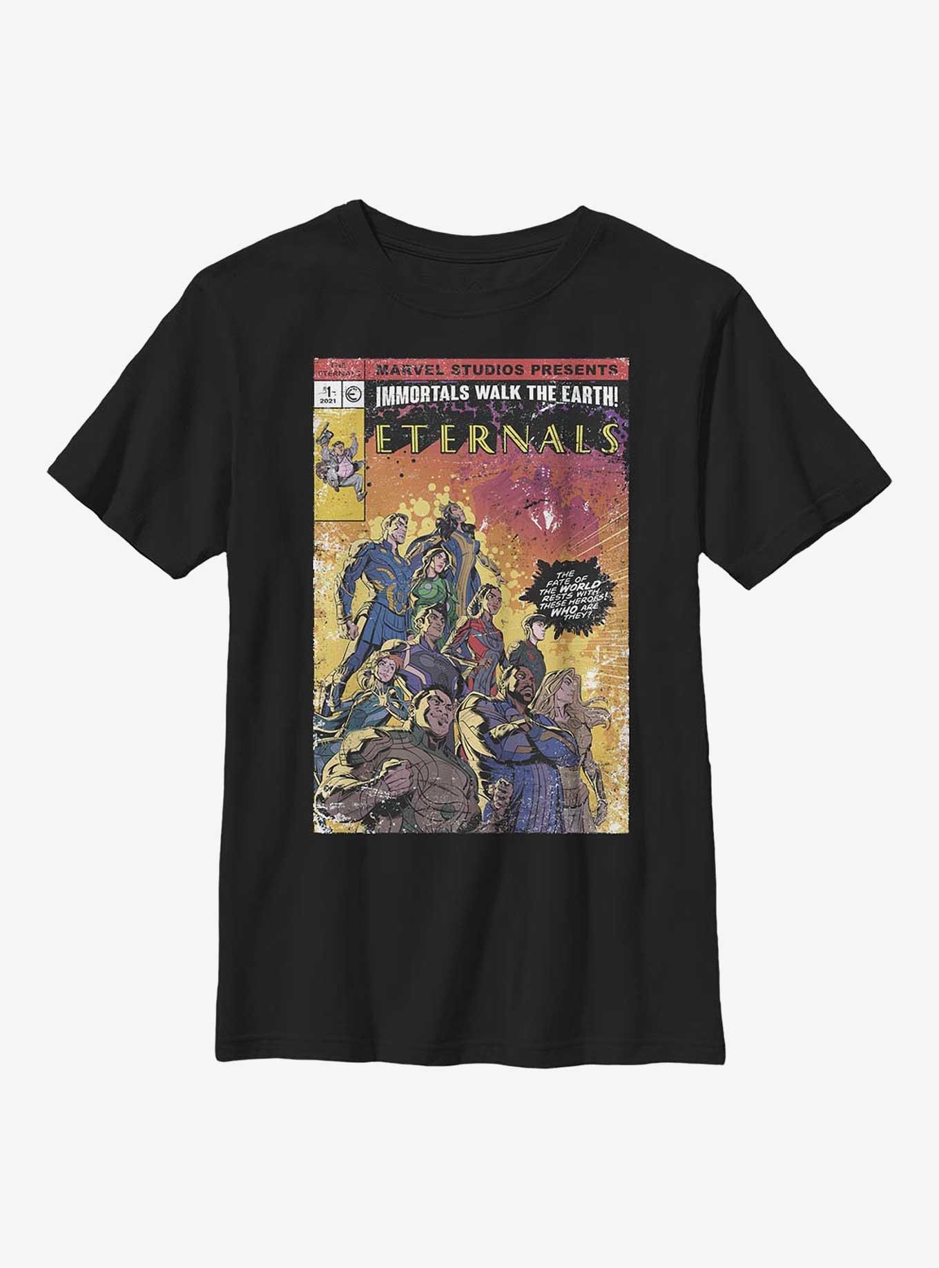 Marvel Eternals Vintage Style Comic Book Cover Youth T-Shirt, , hi-res