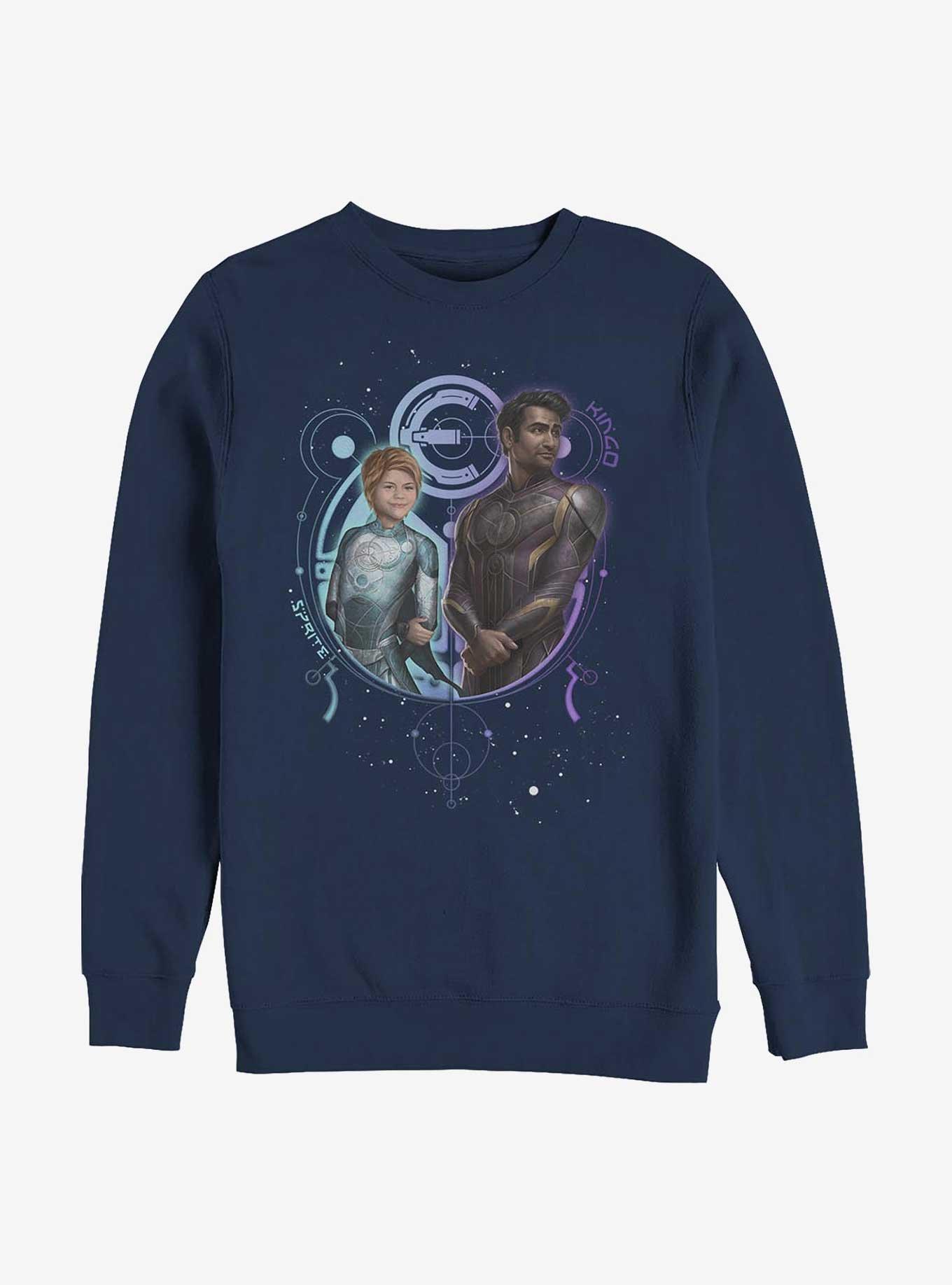 Marvel Eternals Sprite & Kingo Duo Sweatshirt, NAVY, hi-res
