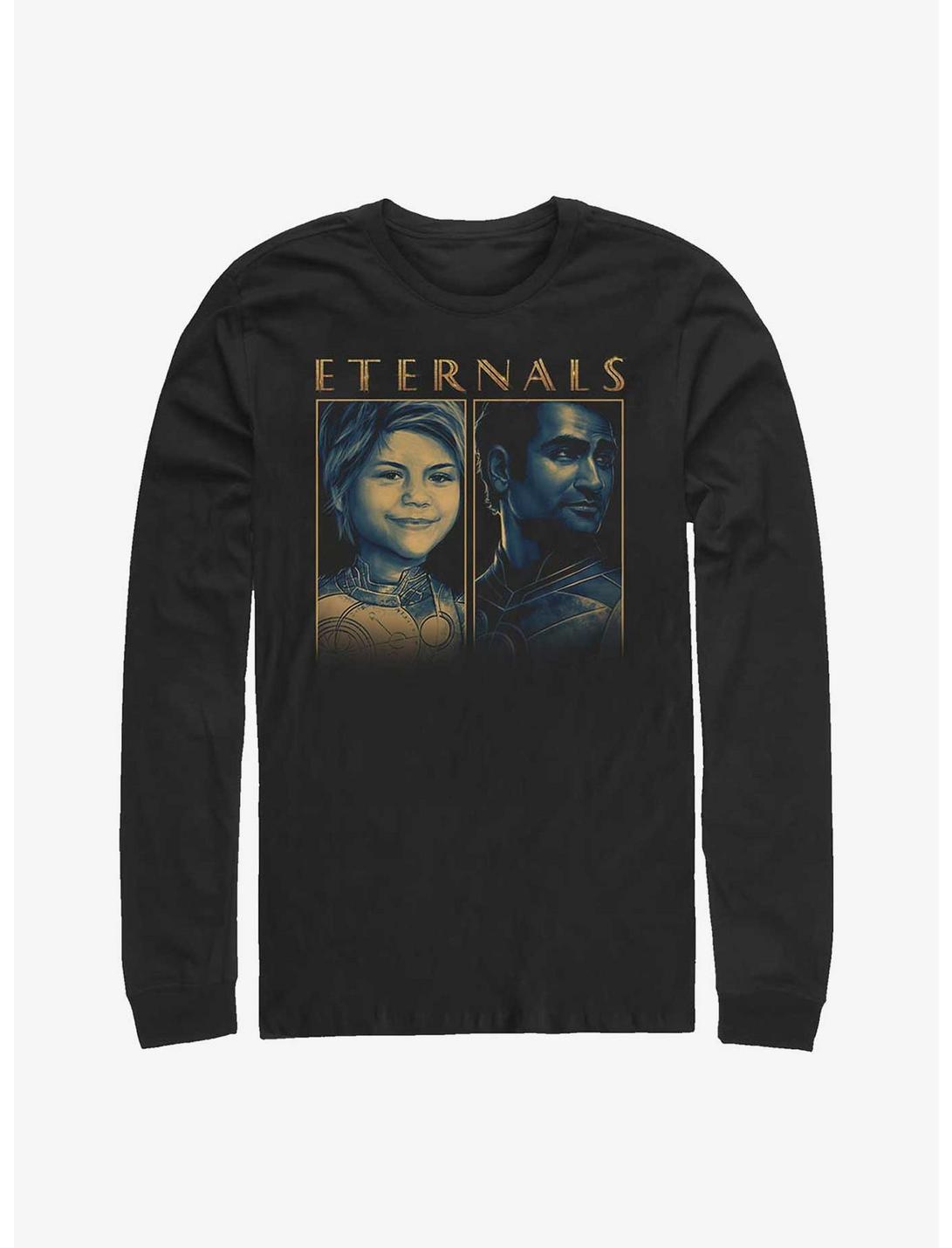 Marvel Eternals Sprite & Kingo Duo Box Long-Sleeve T-Shirt, BLACK, hi-res