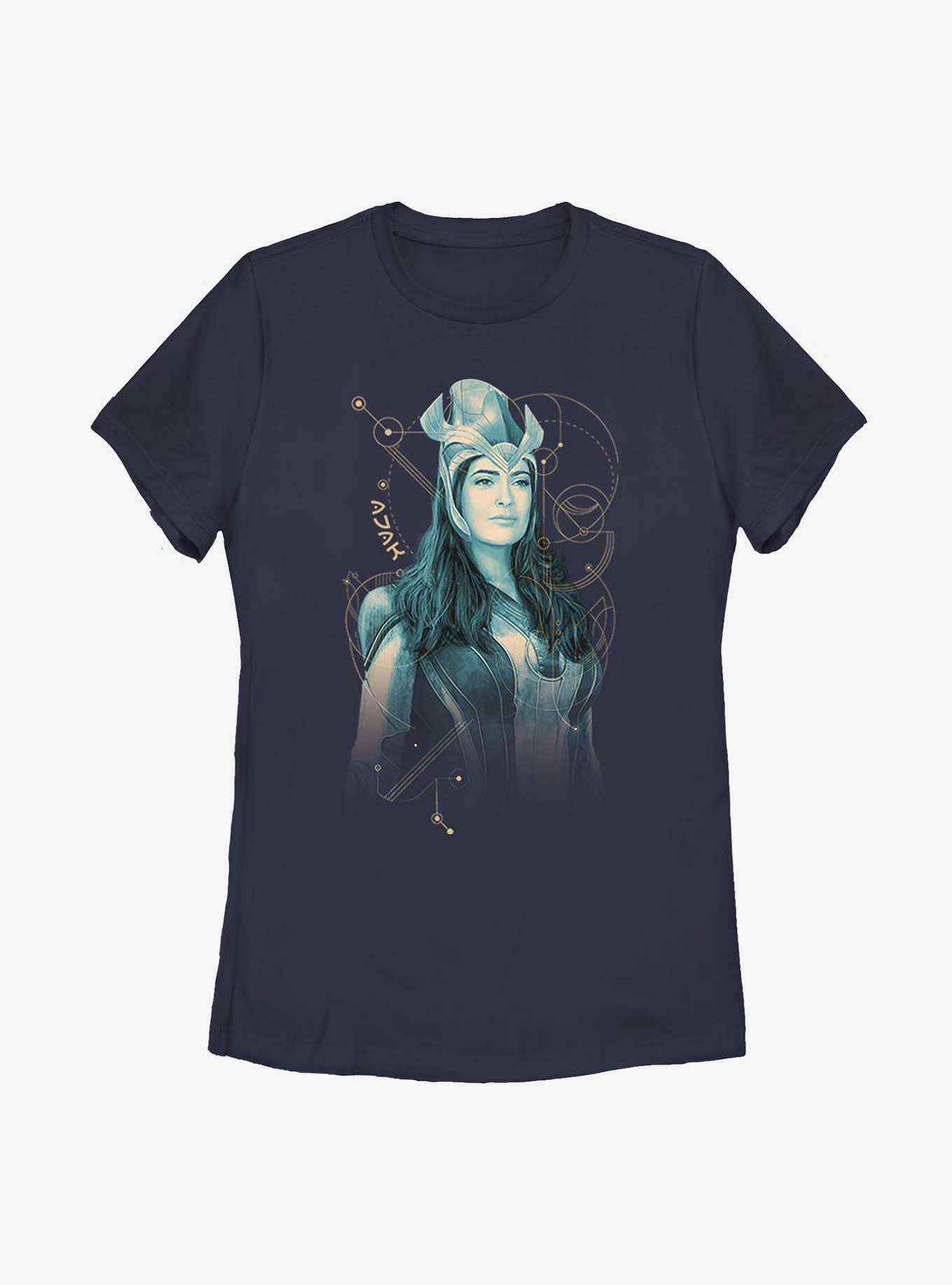 Marvel Eternals Ajak Hero Womens T-Shirt, NAVY, hi-res