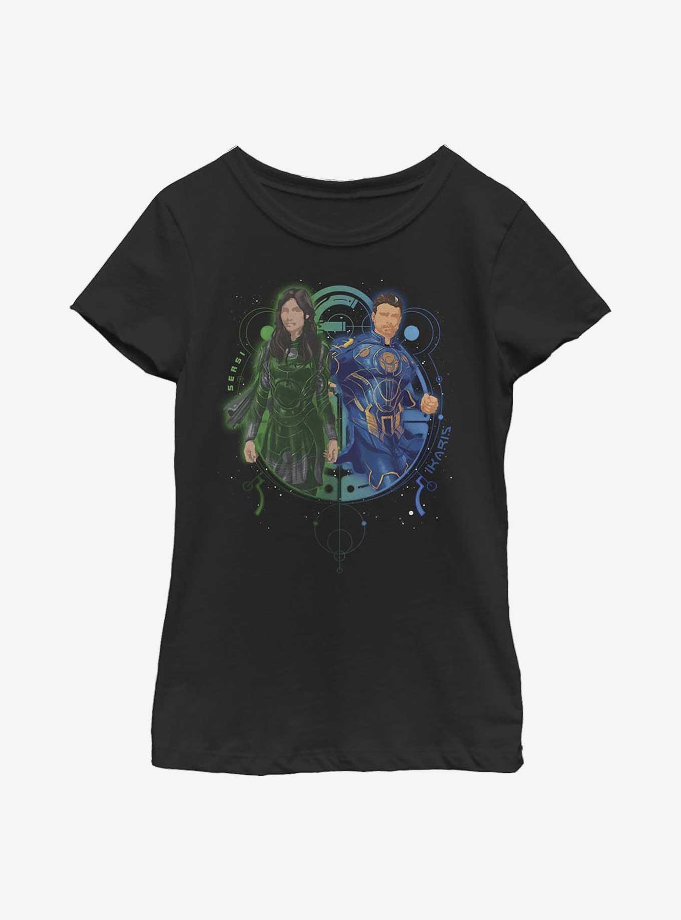 Marvel Eternals Sersi & Ikaris Duo Youth Girls T-Shirt, , hi-res