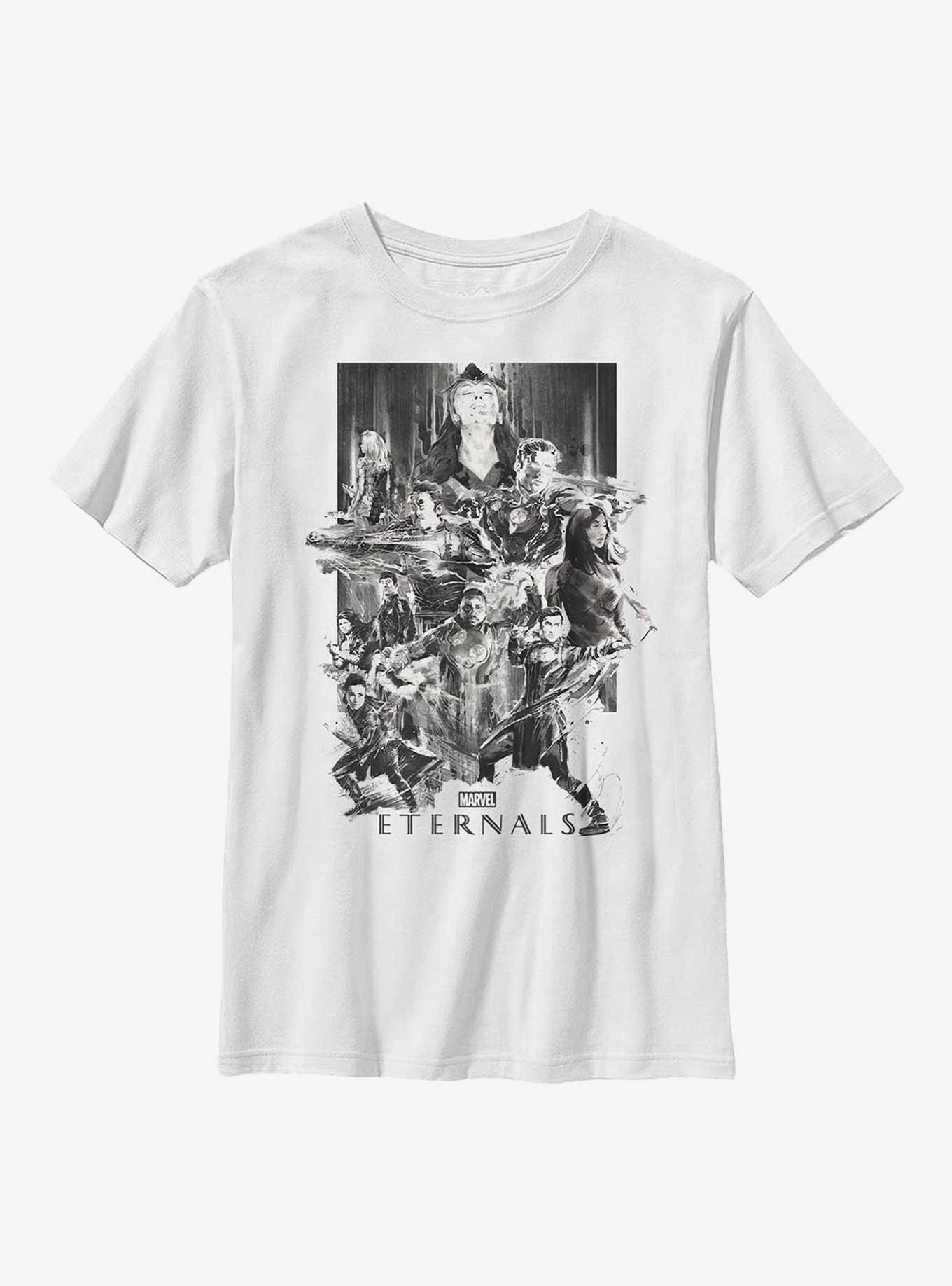 Marvel Eternals Paint Splatter Poster Youth T-Shirt, , hi-res
