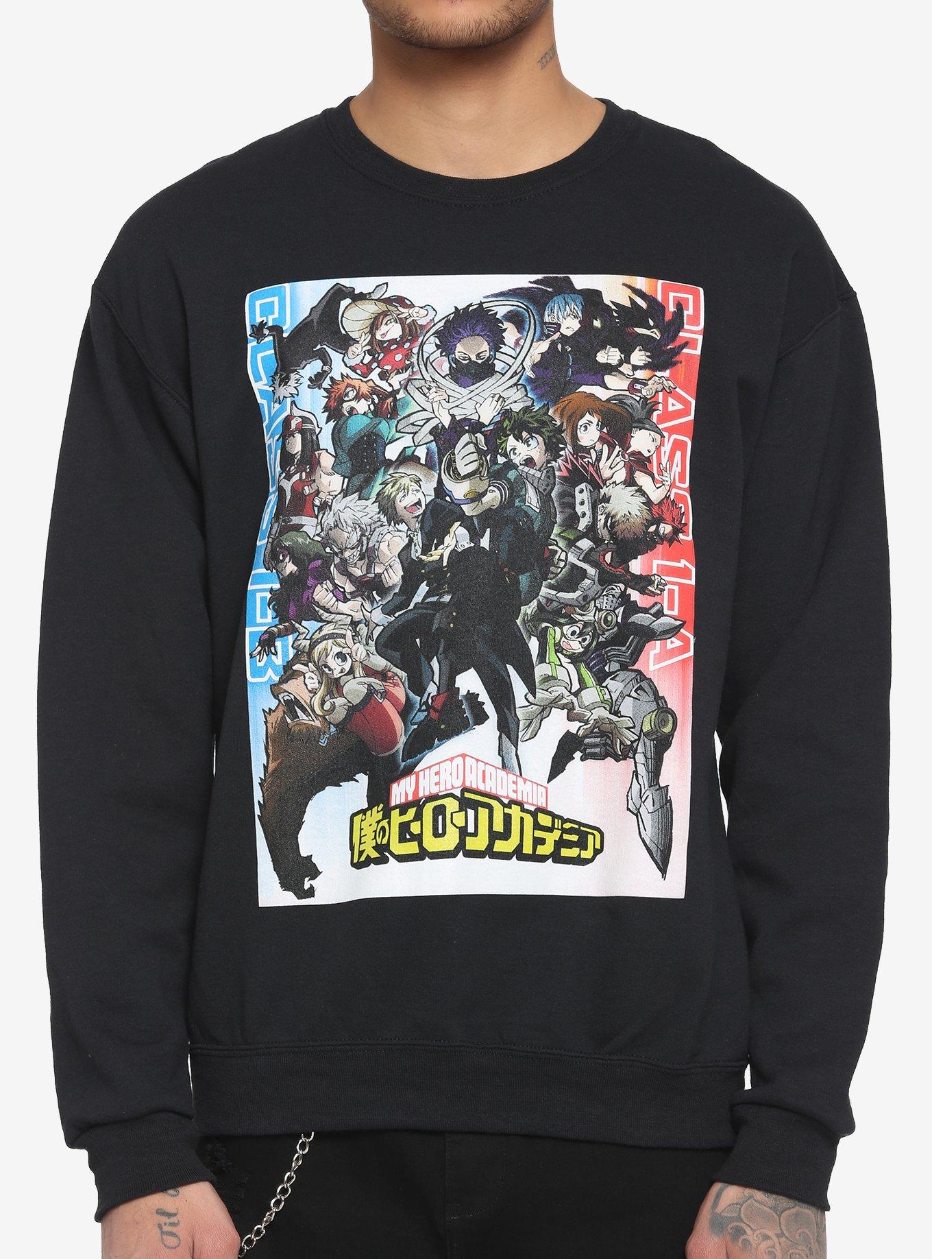 My Hero Academia Class 1-A Vs. Class 1-B Sweatshirt, BLACK, hi-res