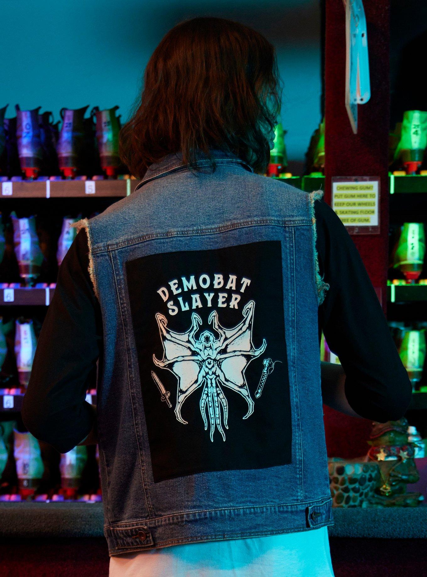 Our Universe Stranger Things Eddie Denim Vest, BLUE, hi-res