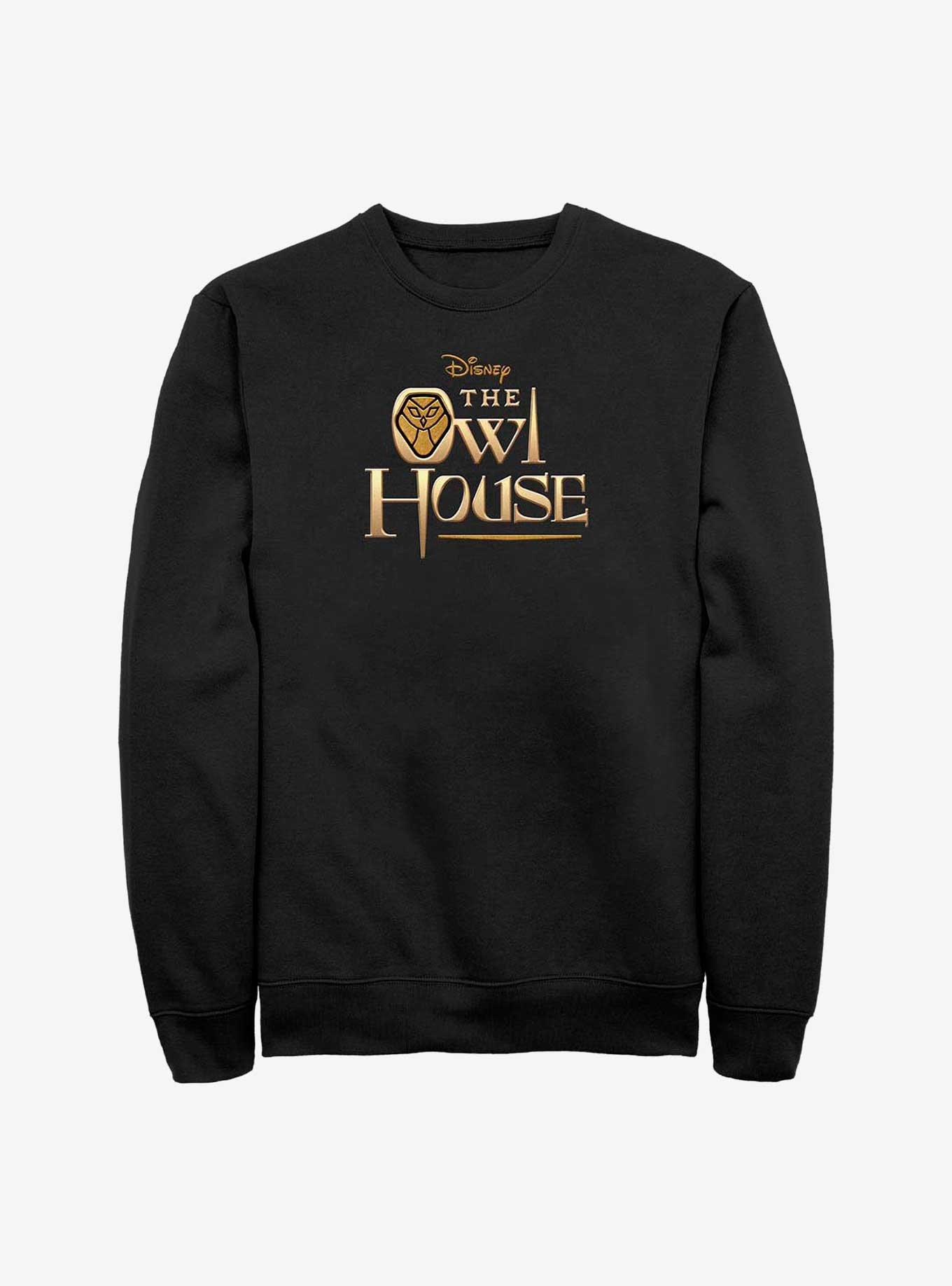 Disney The Owl House Gold Logo Sweatshirt, BLACK, hi-res