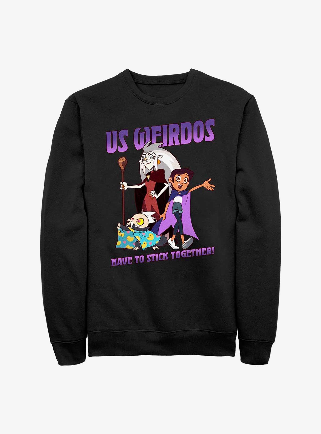 Disney The Owl House Weirdos Unite Sweatshirt, BLACK, hi-res