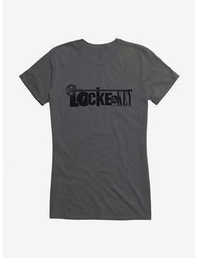 Locke and Key Light Logo Girls T-Shirt, CHARCOAL, hi-res