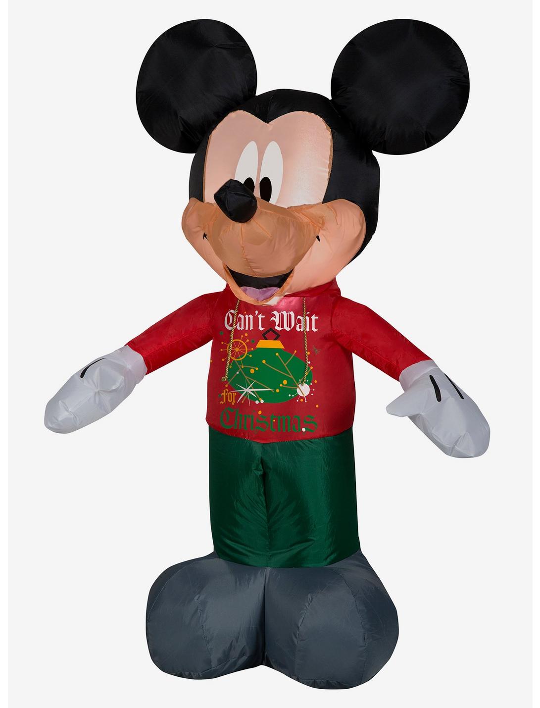 Disney Mickey Mouse Holiday Hoodie Inflatable Decor, , hi-res