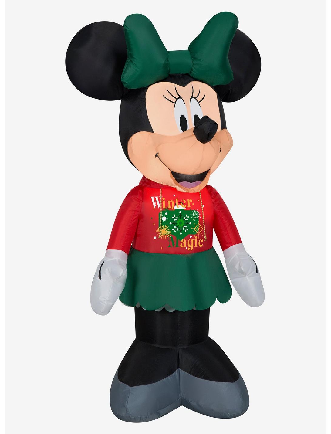 Disney Minnie Mouse Holiday Hoodie Inflatable Decor, , hi-res