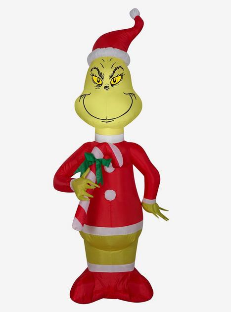 Grinch Candy Cane Inflatable Decor | Hot Topic