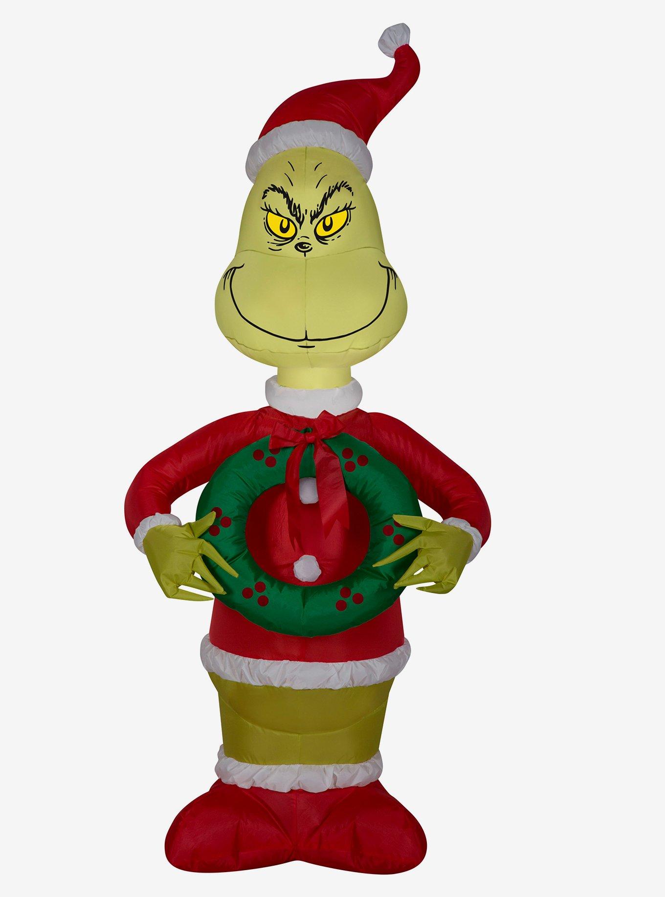 Grinch Santa Inflatable Decor, , hi-res