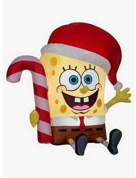 Spongebob Squarepants Candy Cane Inflatable Decor, , hi-res