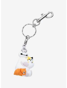 Loungefly Disney Big Hero 6 Baymax with Mochi & Cats 3D Keychain - BoxLunch Exclusive, , hi-res