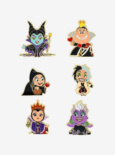 Disney Pins - World of Evil Mystery Bag Pins - Villian Chibi Pins - 16 Pin  Set
