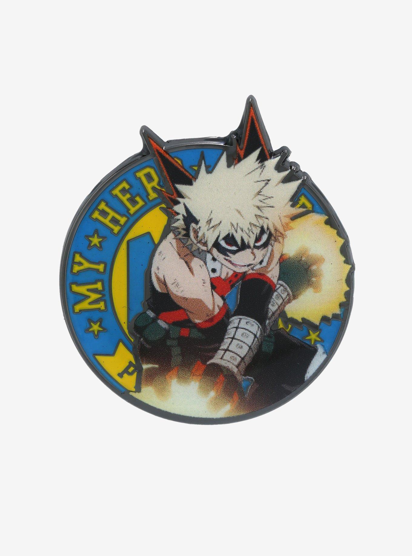 My Hero Academia Katsuki Bakugo Circle Enamel Pin - BoxLunch Exclusive, , hi-res