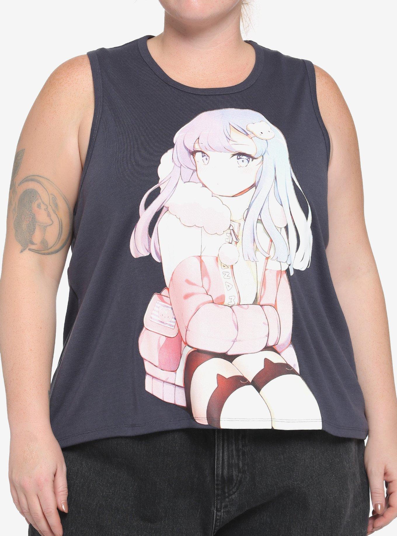 Kawaii Girl Parka Girls Muscle Tank Top By Chisana Mun Plus Size, MULTI, hi-res