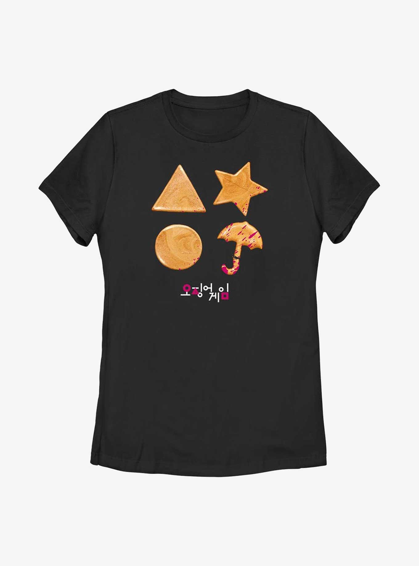 Squid Game Splatter Honeycomb Womens T-Shirt, BLACK, hi-res