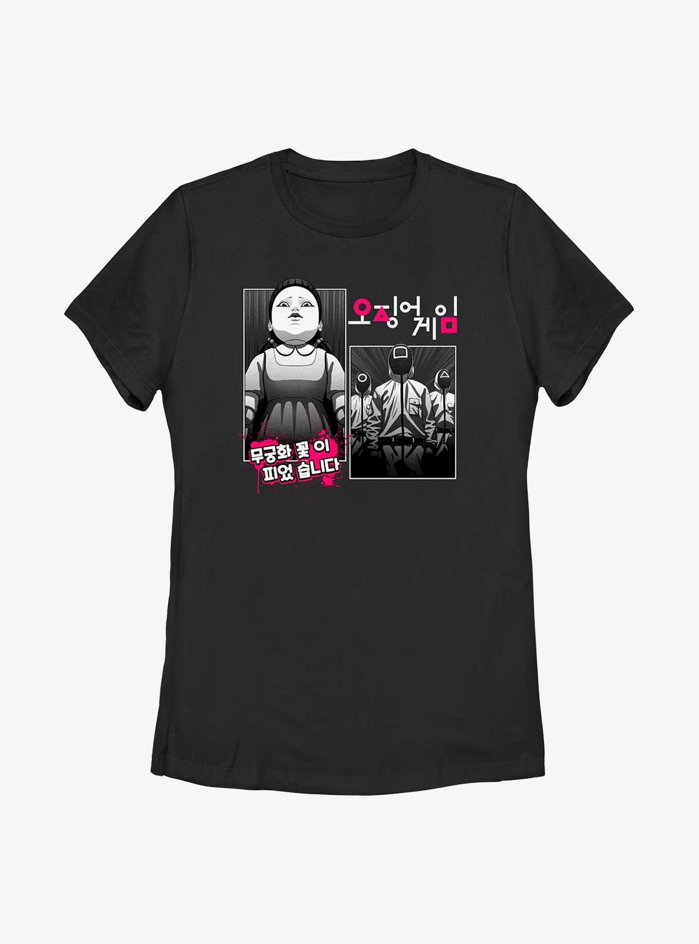 Squid Game Doll & Guards Manga Womens T-Shirt, , hi-res