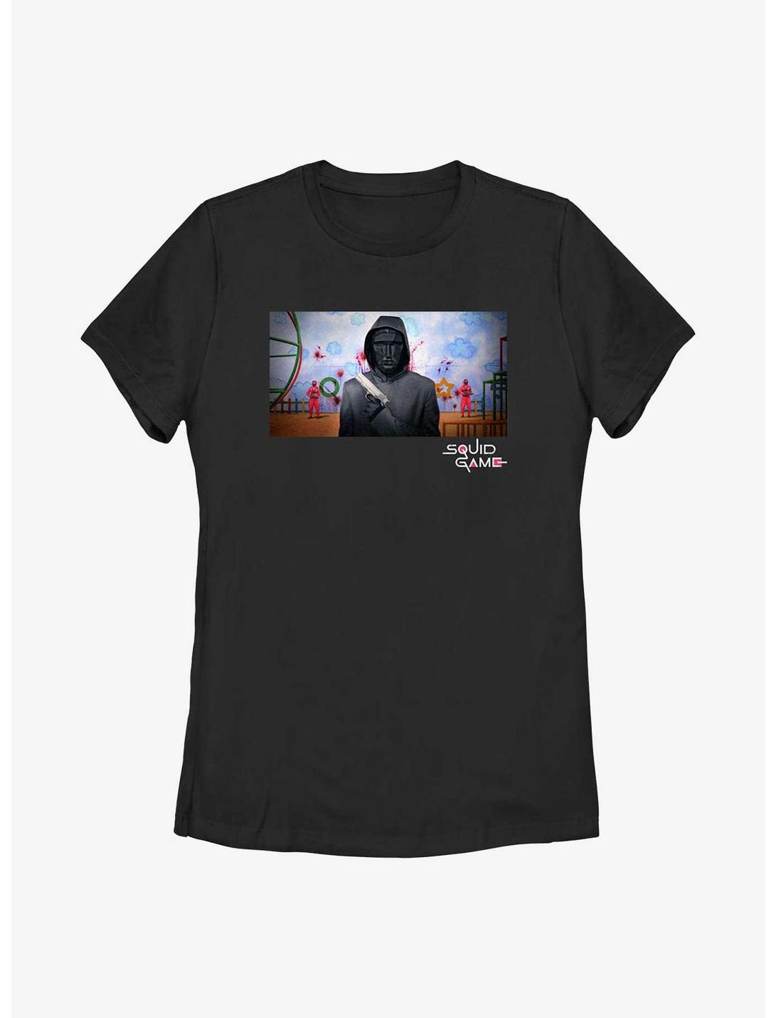 Squid Game Frontman Screenshot Womens T-Shirt, BLACK, hi-res