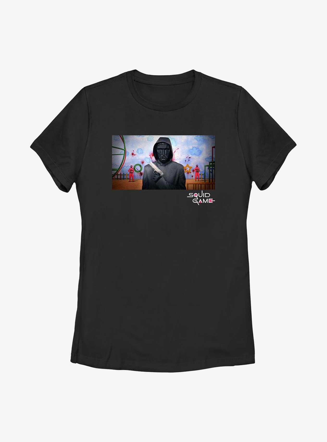 Squid Game Frontman Screenshot Womens T-Shirt, BLACK, hi-res