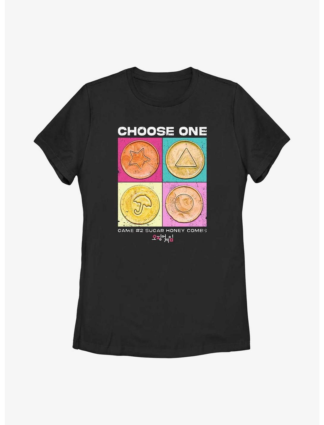 Squid Game Choose One Honeycomb Womens T-Shirt, BLACK, hi-res