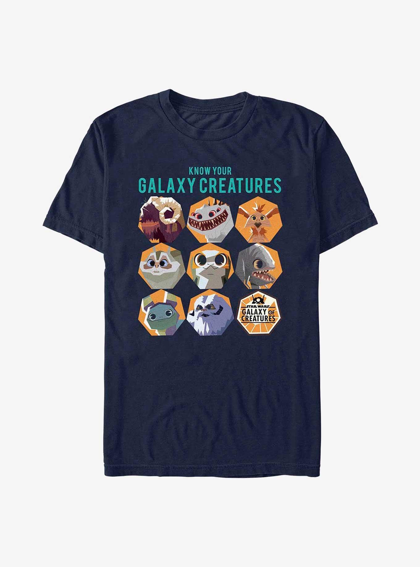 Star Wars Galaxy Of Creatures Creature Chart T-Shirt, NAVY, hi-res