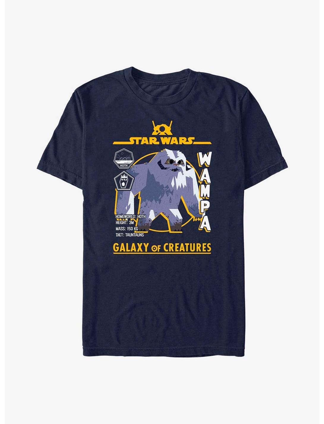 Star Wars Galaxy Of Creatures Wampa Statistics T-Shirt, NAVY, hi-res