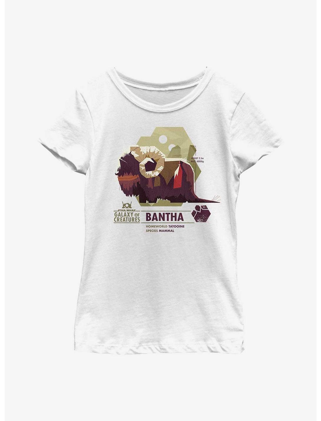 Star Wars Galaxy Of Creatures Bantha Species Youth Girls T-Shirt, WHITE, hi-res
