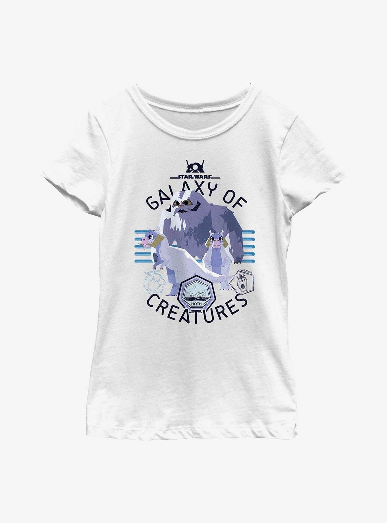 Star Wars Galaxy Of Creatures Hoth Native Species Youth Girls T-Shirt, WHITE, hi-res