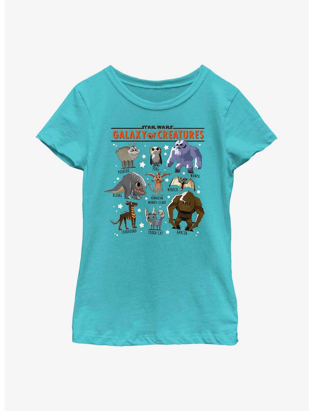 Star Wars Galaxy Of Creatures Creature Textbook Youth Girls T-Shirt, TAHI BLUE, hi-res