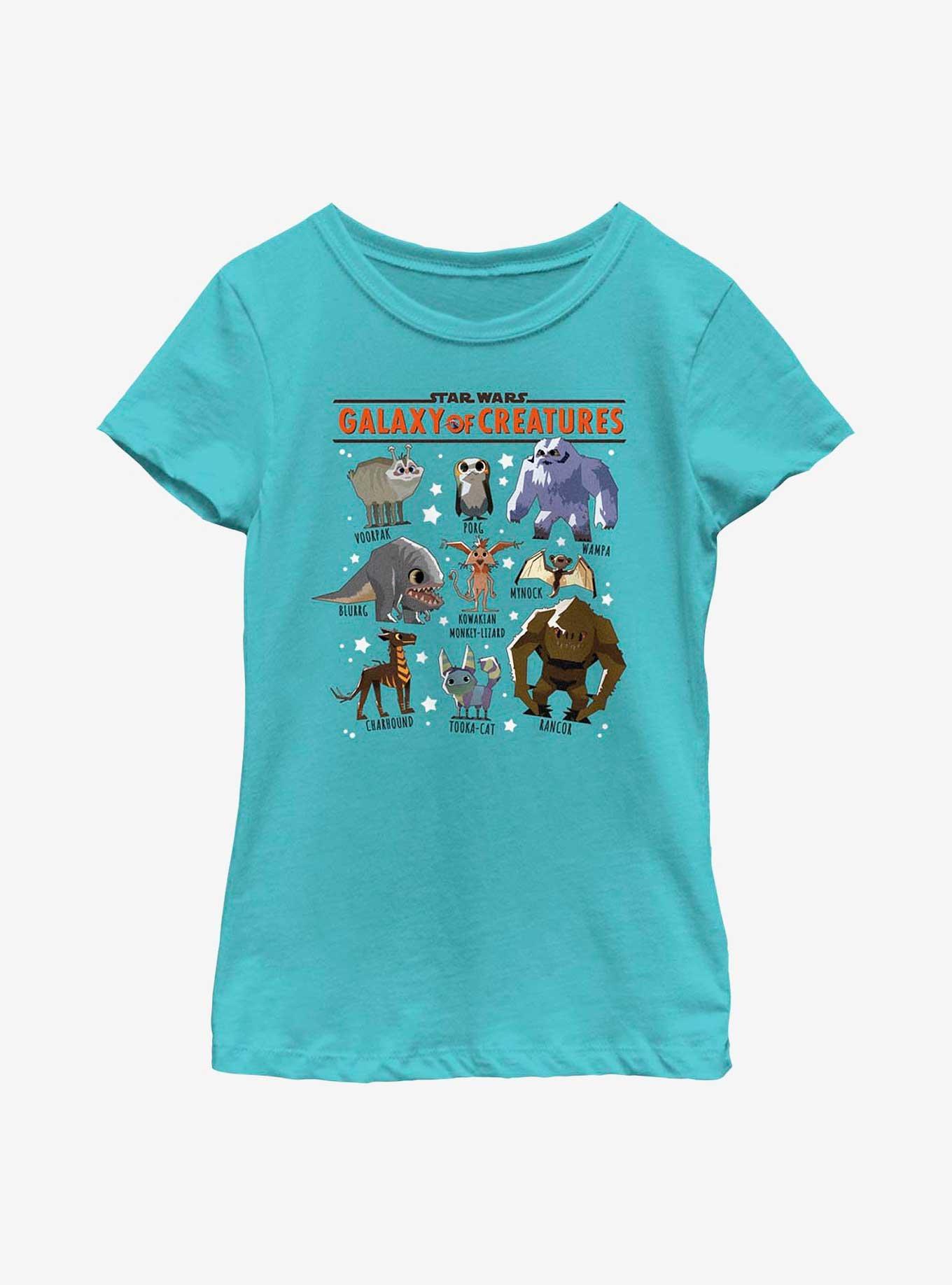 Star Wars Galaxy Of Creatures Creature Textbook Youth Girls T-Shirt, , hi-res