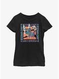 Star Wars Galaxy Of Creatures Tooka-Cat Box Frame Youth Girls T-Shirt, BLACK, hi-res