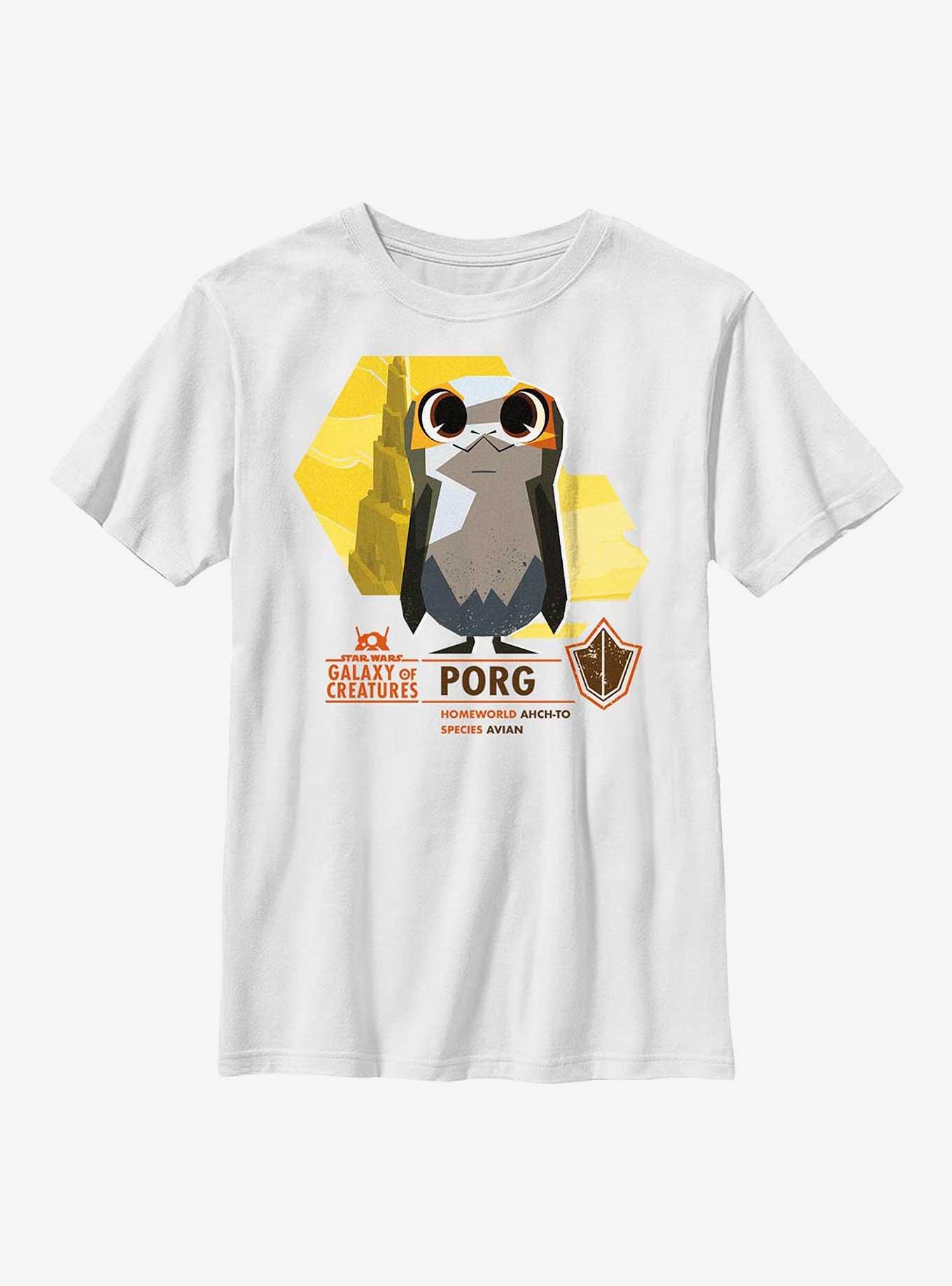 Star Wars Galaxy Of Creatures Porg Species Youth T-Shirt, , hi-res