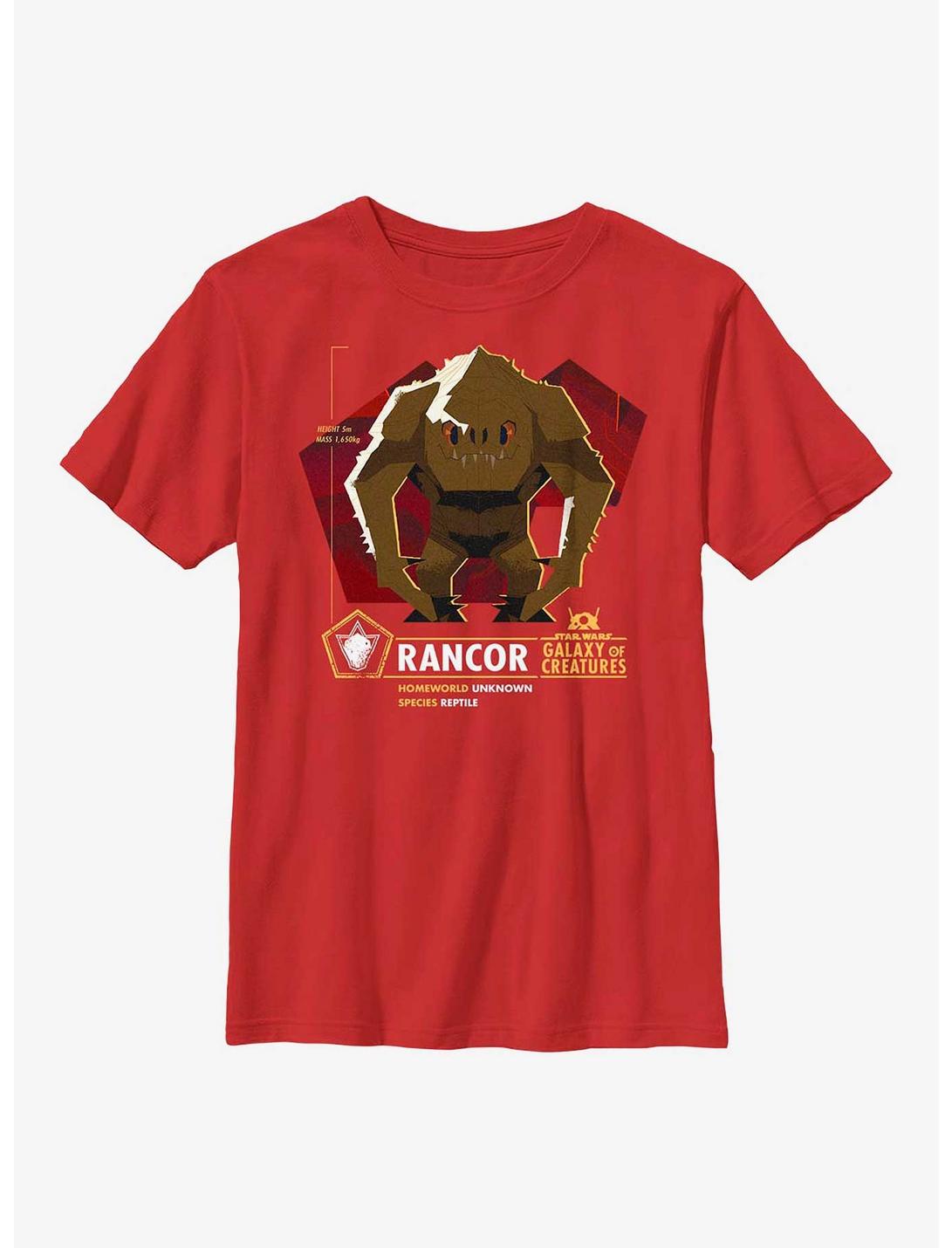 Star Wars Galaxy Of Creatures Rancor Species Youth T-Shirt, RED, hi-res