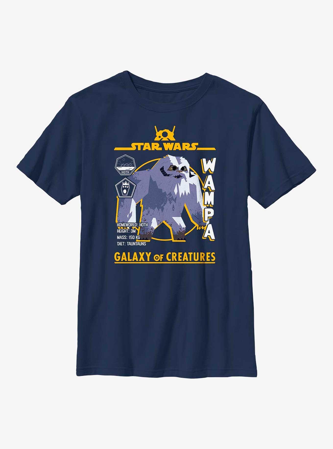 Star Wars Galaxy Of Creatures Wampa Statistics Youth T-Shirt, , hi-res