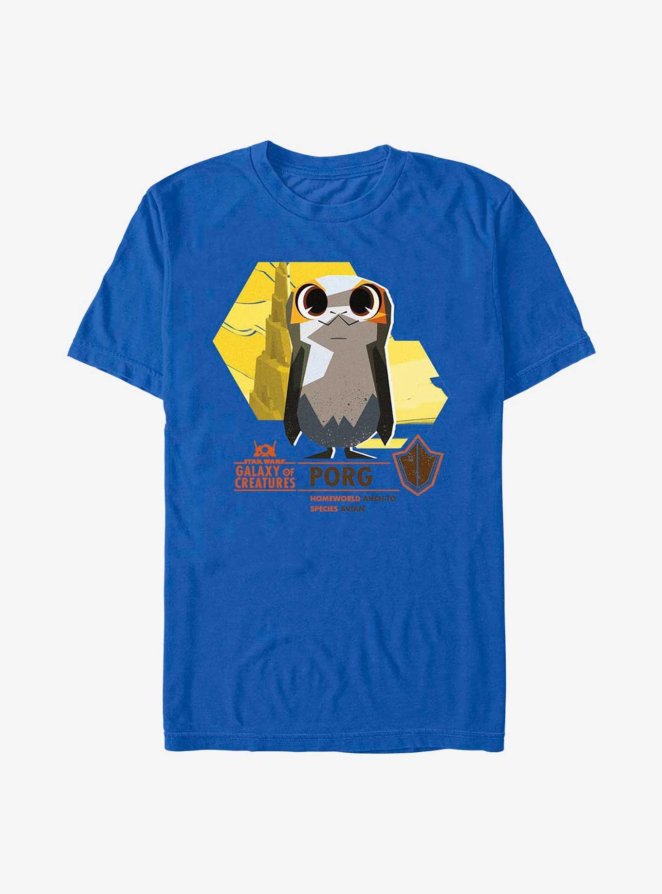 Star Wars Galaxy Of Creatures Porg Species T-Shirt, ROYAL, hi-res