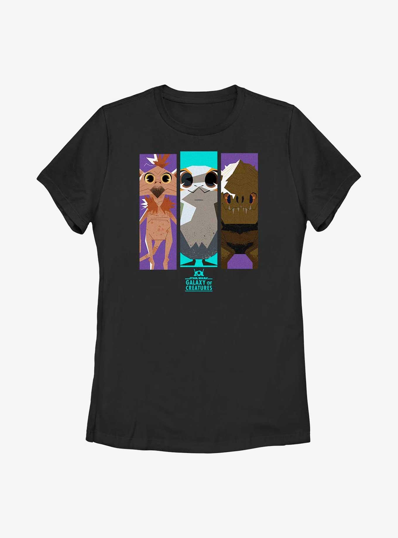 Star Wars Galaxy Of Creatures Creature Panels Womens T-Shirt, BLACK, hi-res