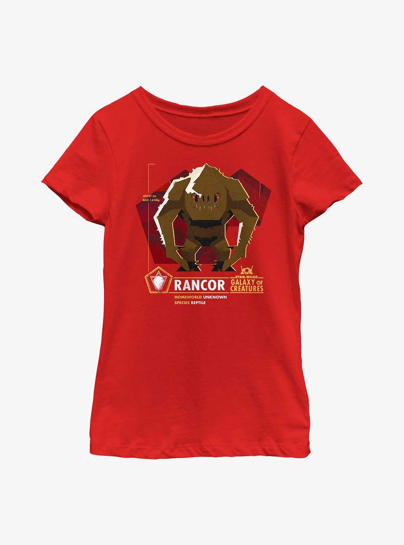 Star Wars Galaxy Of Creatures Rancor Species Youth Girls T-Shirt, , hi-res