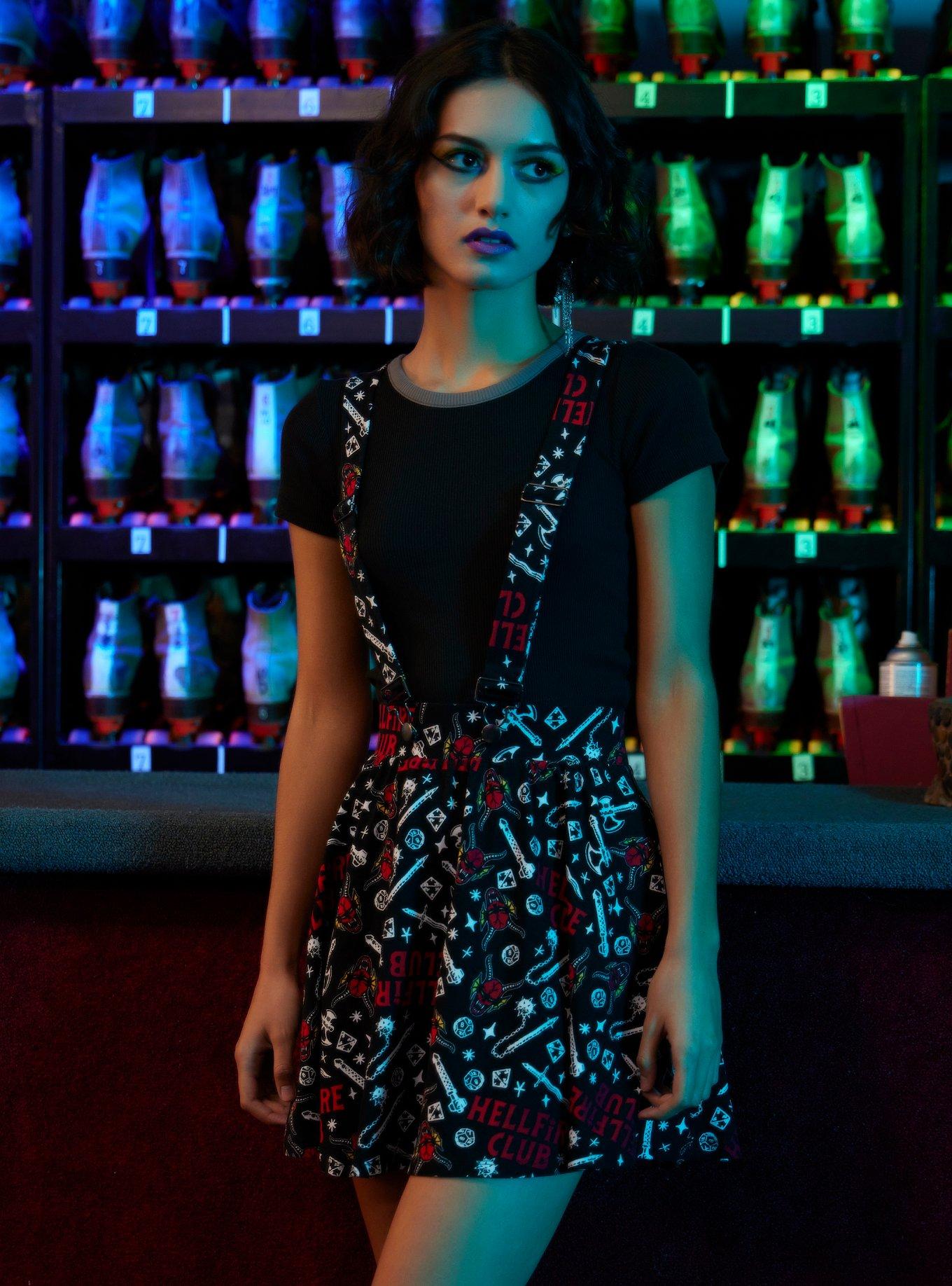Her Universe Stranger Things Hellfire Club Suspender Skirt, MULTI, hi-res