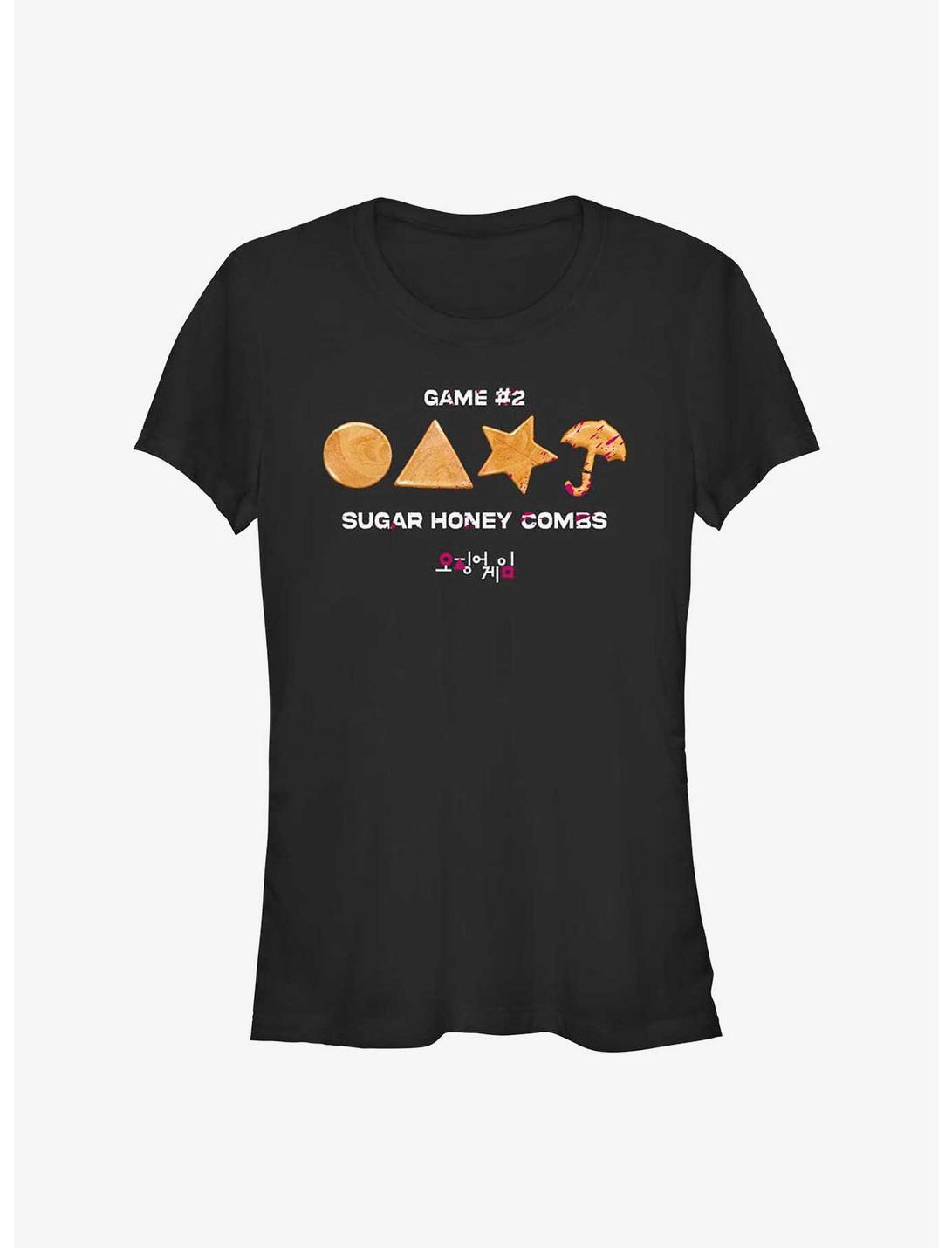 Squid Game Blood Spatter Honey Girls T-Shirt, BLACK, hi-res